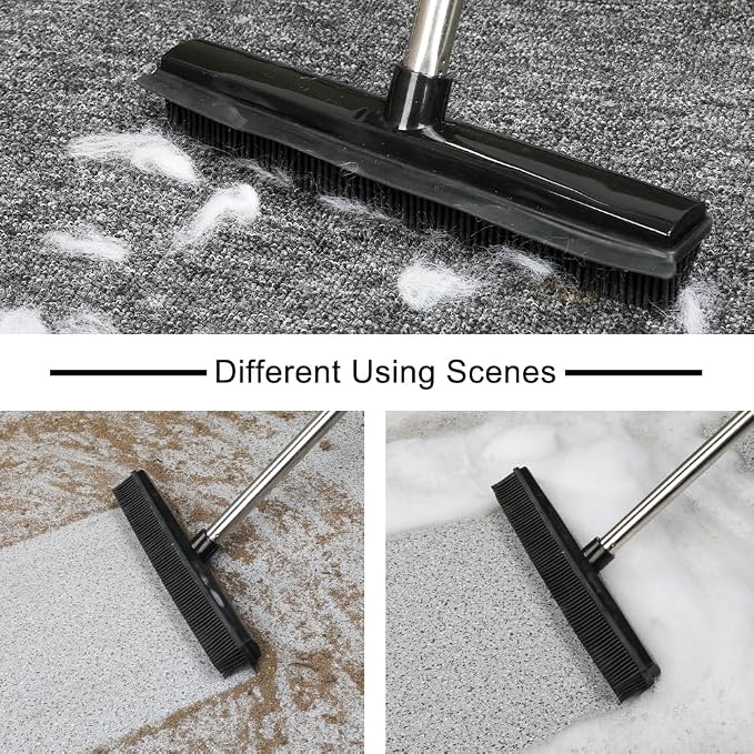 Pet Hair Rubber Broom Floor Brush - Image 5