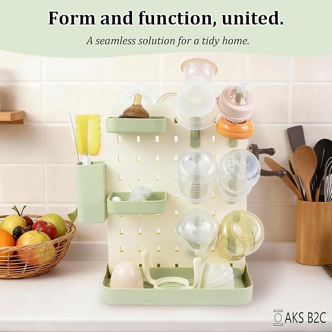 Baby Bottle Drying Rack Space Saving Countertop Vertical Rack - Image 7