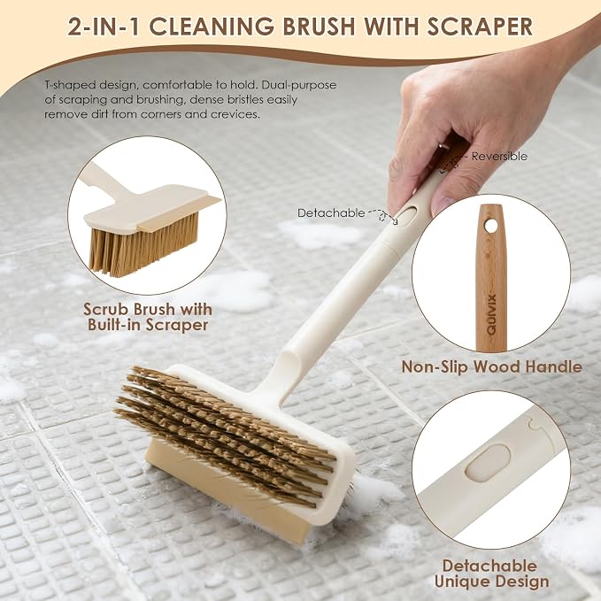 3 Pack Hard Bristle Scrub Brush Set - Image 3