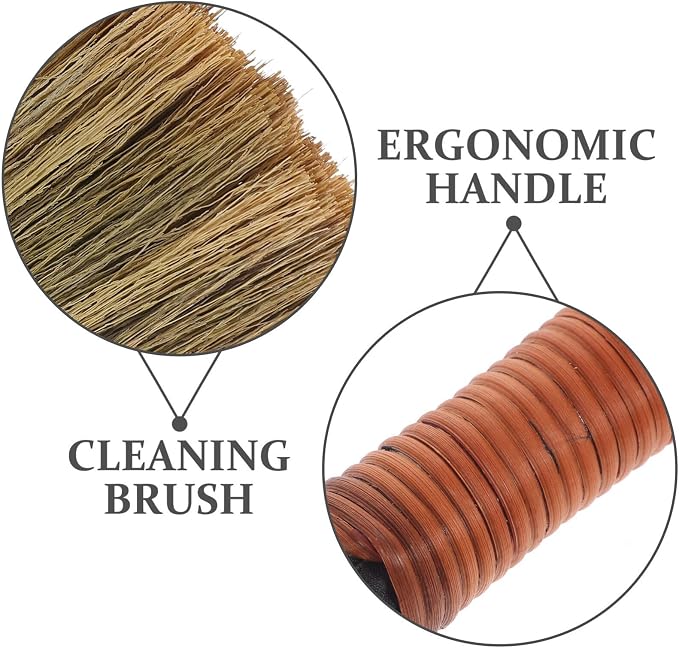 Soft-Haired Mini Broom 12.20 Inch Short Handle Dust Sweeper - Image 2
