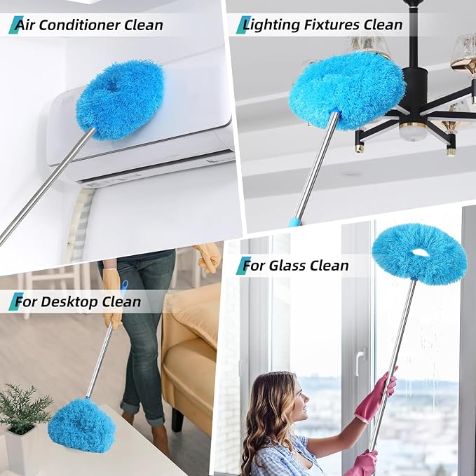 DRQ Ceiling Fan Cleaner Duster, 2 Pack Reusable Microfiber Duster - Image 6