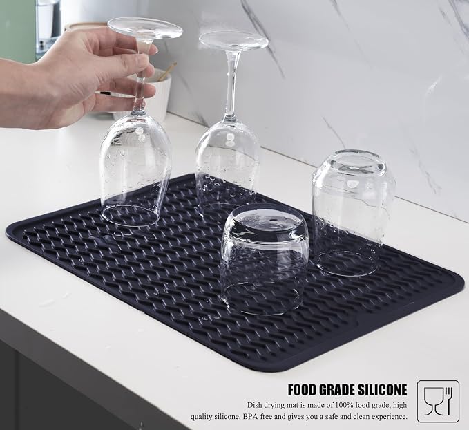 Large 24" x 18" Silicone Dish Drying Mat - Image 4