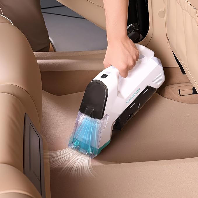HAUSHOF Handheld Carpet Cleaner, 12V Cordless Portable Carpet Cleaner, 6.5KPa - Image 9