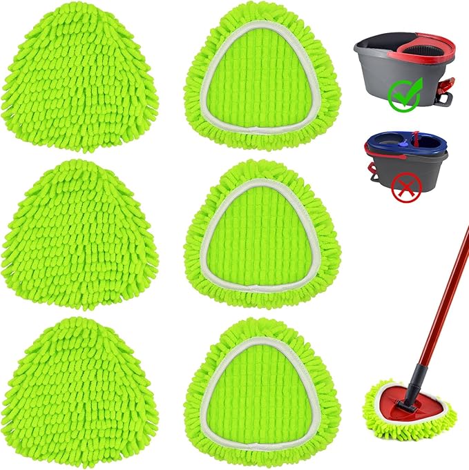 6 Pack Mop Head Replacement Compatiable by GFRED