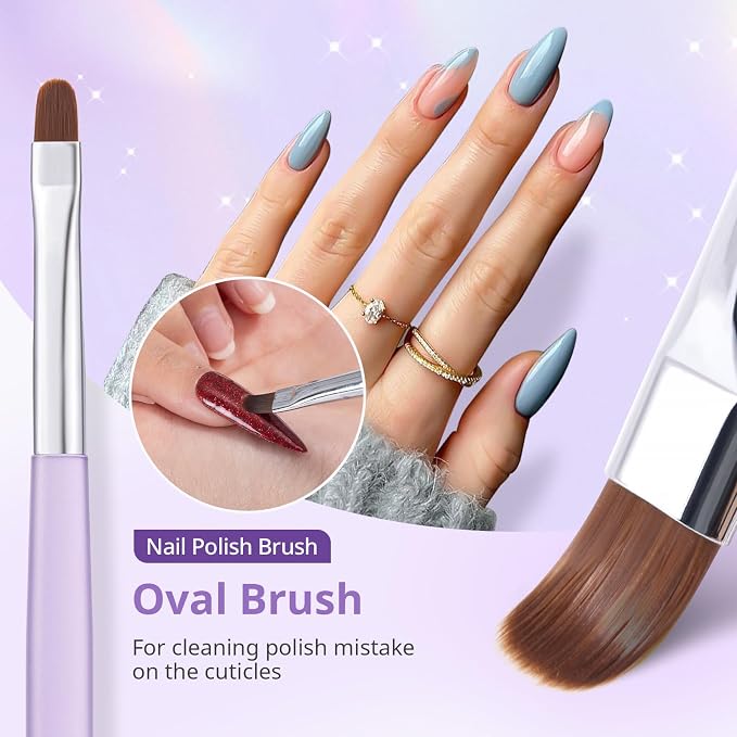 AIRSEE Nail Art Clean Up Brushes, Painting Brushes, Art Design DIY Tools - Image 5