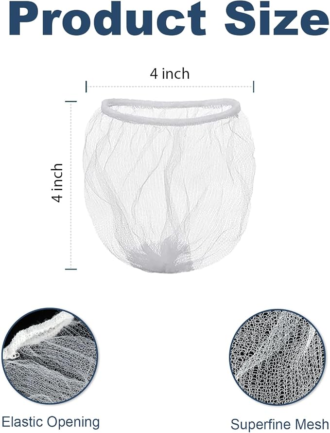 250 PCS Kitchen Disposable Mesh Sink Strainer Bag Fits Sink Strainer Elastic - Image 2