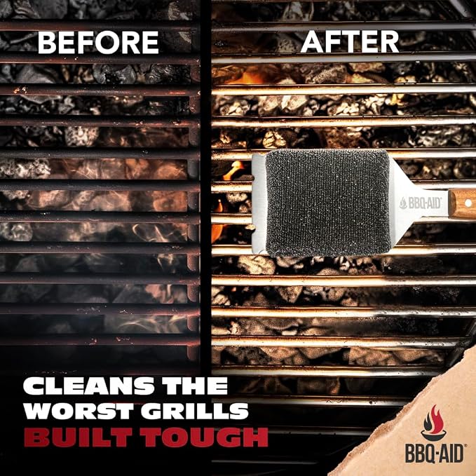 BBQ-AID 2-Pack Bristle Free Grill Brush Replacement Heads, Grill Cleaning - Image 7