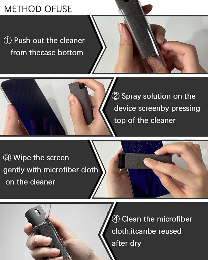 Screen Cleaner Spray and Wipe Touch Screen Cleaner Cleaner iPad Cleaner - Image 4