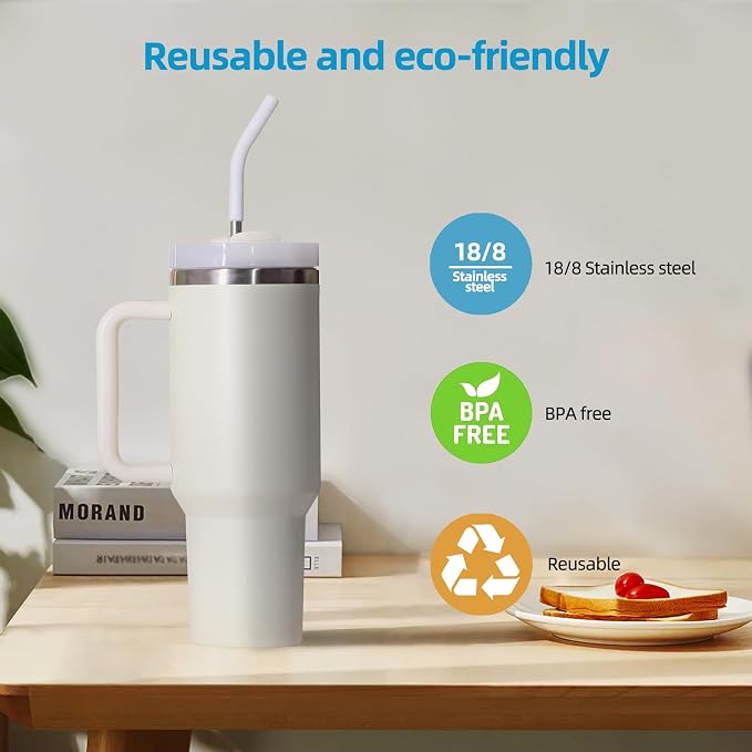 40 oz Stainless Metal Straws for 40 oz Stanley Tumbler - Image 2