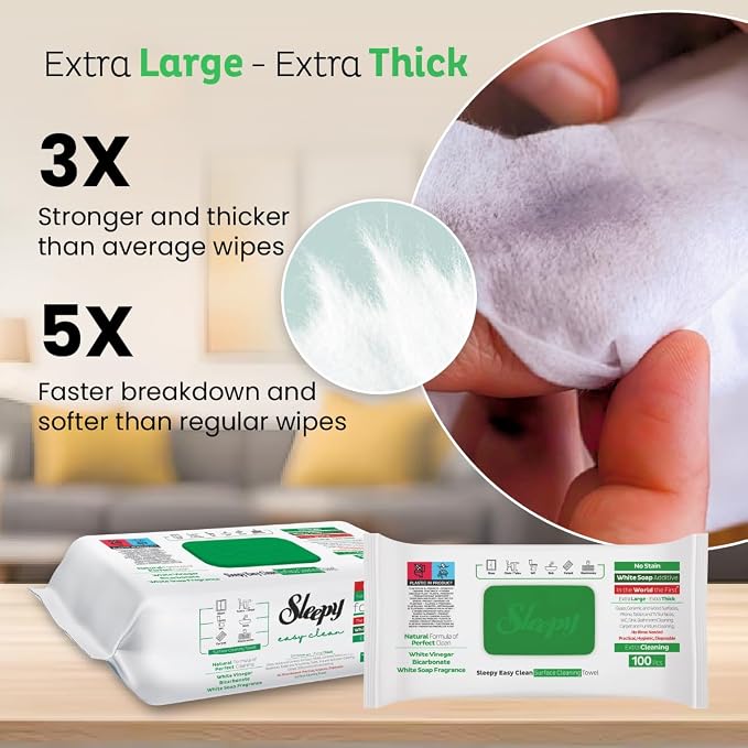 Sleepy Easy Clean All Purpose Cleaning Wet Wipes, Disposable Multi Surface - Image 3