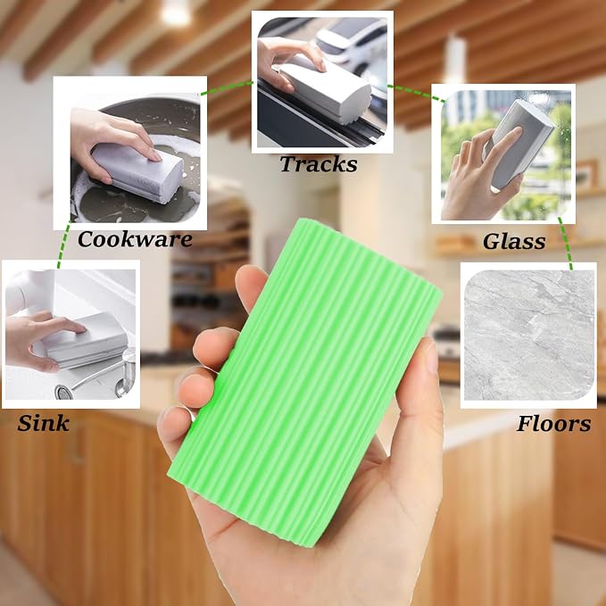 6-Pack Damp Clean Duster Sponge, Magic Sponge Eraser - Image 5