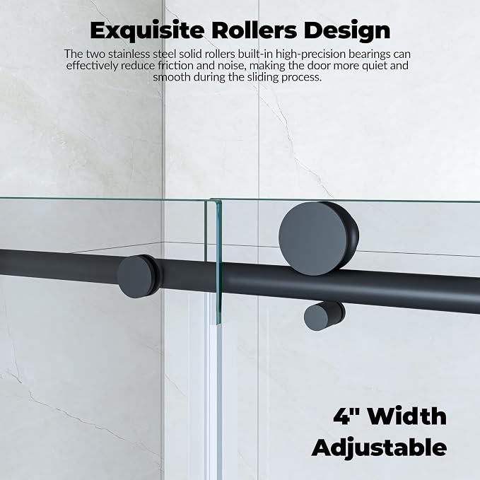 56-60" W x 76" H Frameless Sliding Shower Door - Image 6