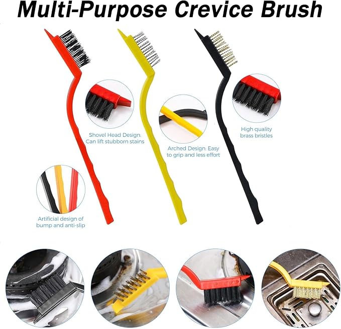 Crevice Cleaning Brush, Small Metal Wire Brush - Image 4