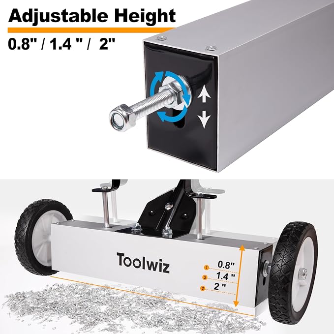 Toolwiz 18 Inches 26 Lbs Magnetic Sweeper Magnetic Pickup Tool - Image 6