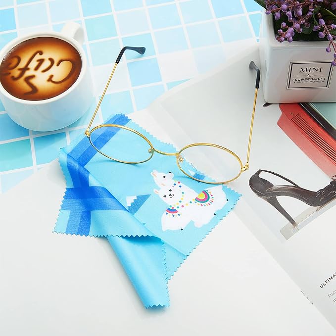 Weewooday 18 Pieces Glasses Cleaning Cloth Cute Flower Spring Floral Design - Image 4