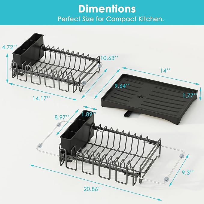 ANTOPY Dish Drying Rack in Sink, Expandable Rustproof Dish Rack - Image 6