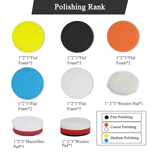 Car Foam Polishing Buffing Kit, Polishing Buffing Pads, Wool Pads, Polishing & - Image 6
