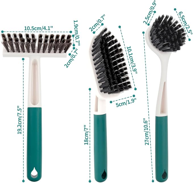 Xicennego 3 Pack Kitchen Cleaning Brush Set, 1 Pot and Dish Cleaning Brush - Image 6
