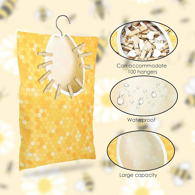Bee Honeycomb Clothespin Holder - Image 4