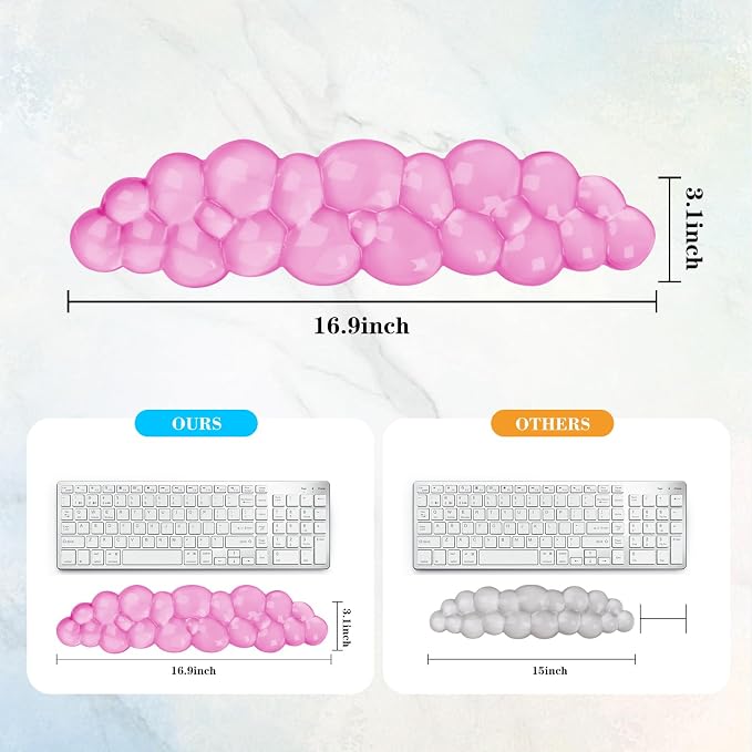 Gel Cloud Keyboard Wrist Rest, Cute Wrist Support and Arm Support Keyboard Rest - Image 6