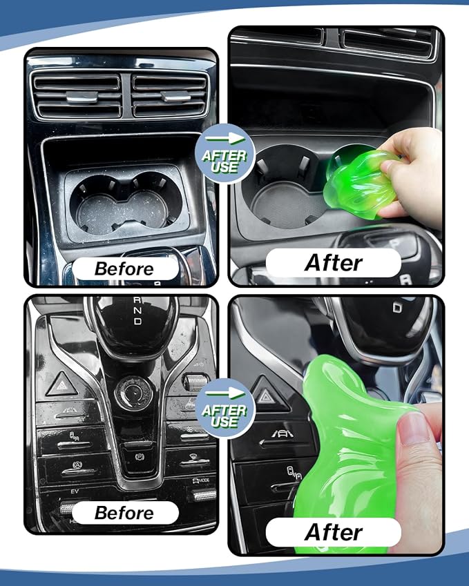 Car Cleaning Gels 3 Pack, Clean Putty Dust Cleaner Kit, Auto Detailing Tools - Image 4