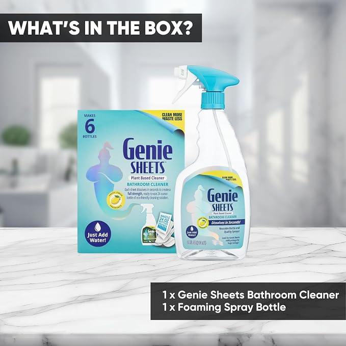 Microfiber Wholesale Genie Sheets Bathroom Cleaner | 1 Bottle - Image 6