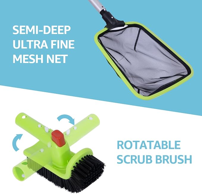 Sepetrel Deluxe Swimming Pool Cleaning Kit Including Professional Leaf Skimmer - Image 5