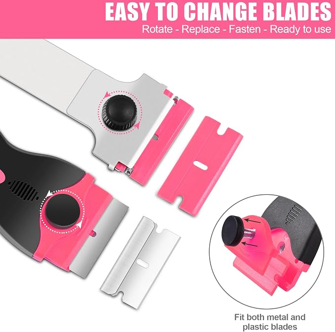 4 Pack Razor Blade Scraper, Premium Cleaning Scraper Tool - Image 5