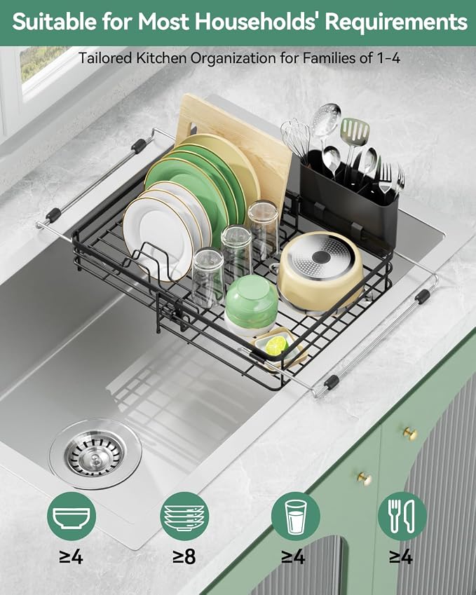 Expandable in Sink Dish Drying Rack - Image 6
