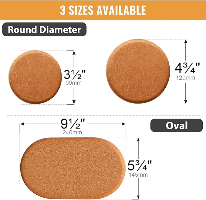 Felt Furniture Sliders for Hardwood Floors, PISAO 32 PCS 3 ½” Heavy Duty - Image 6