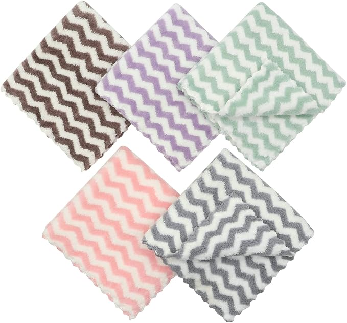 Microfiber Cleaning Cloth Lint Free Cleaning Rags, 10 Pack Fast Drying Dish Rags - Image 3