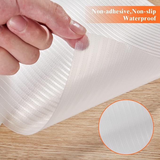 17.5" X 120" Refrigerator Liners Shelf Liner, Fridge Liners Non Slip Washable - Image 3
