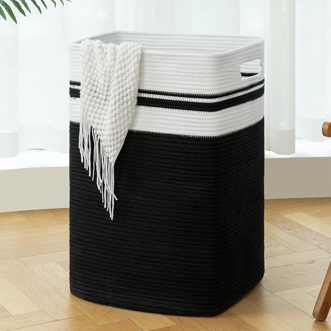 OIAHOMY 91L Laundry Hamper, XXXLarge Laundry Basket, Collapsible Cotton Rope by MasterofSpaceOptimization