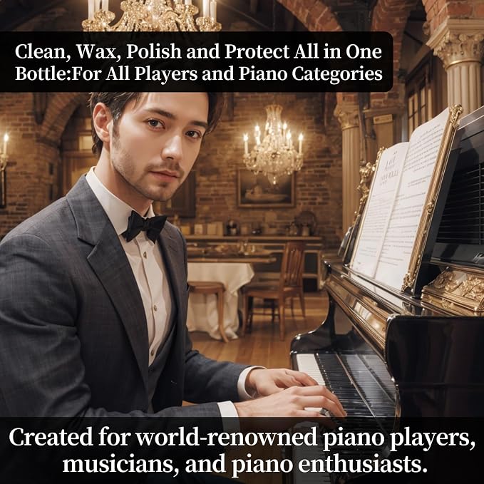 Piano Cleaner and Polish, Wax and Protect Glossy All in One Bottle Restore the - Image 5