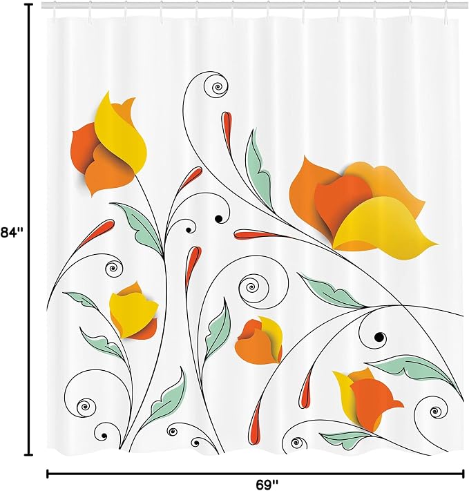 Ambesonne Floral Shower Curtain, Bouquet - Image 5