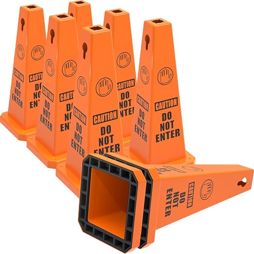 Plastic Traffic Cones, 4-Sided Message Cones, Road Safety Parking Cones by OranLite