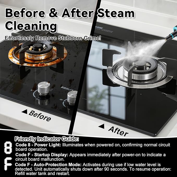 Steam Cleaner for Home, 2500W Portable Handheld Steamer for Cleaning, Large - Image 5