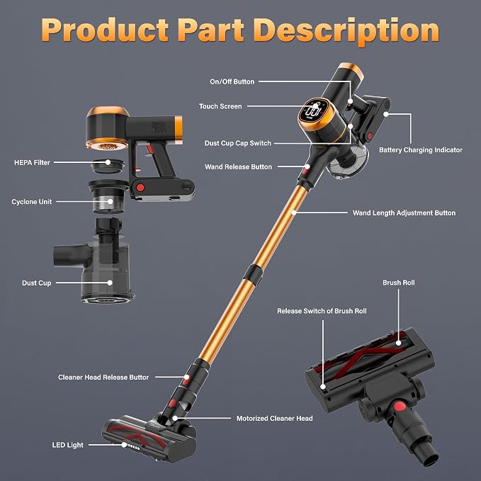 Tikom V500 Cordless Vacuum Cleaner - Image 9