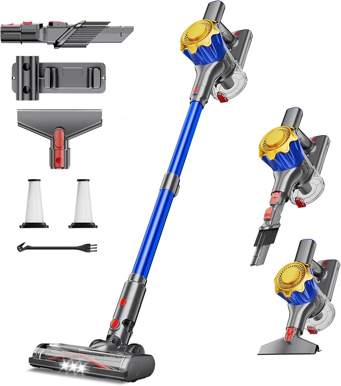 Cordless Vacuum Cleaner, 450W 40Kpa Powerful Stick Vacuum, Vacuum Cleaners by MBYULO