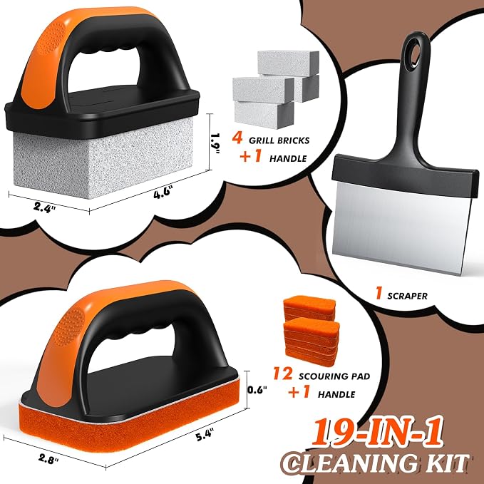 19 in 1 Griddle Cleaning Kit for Blackstone Accessories, Flat Top Grill - Image 3