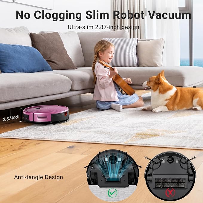 Robot Vacuum and Mop Combo 5000Pa 650mL 2 in 1 Mopping Robot Vacuum Cleaner - Image 5