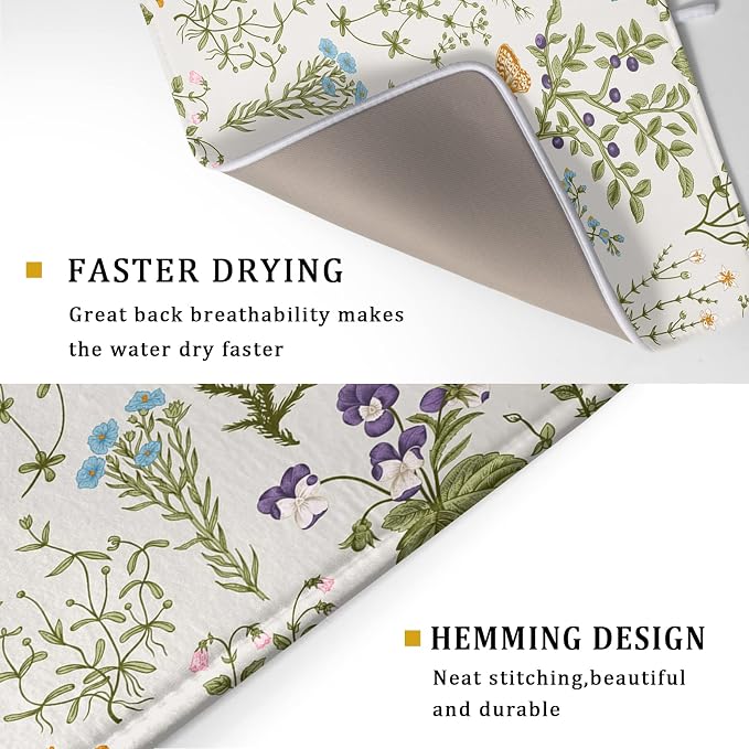 Wild Flowers Plant Dish Drying Mats - Image 3