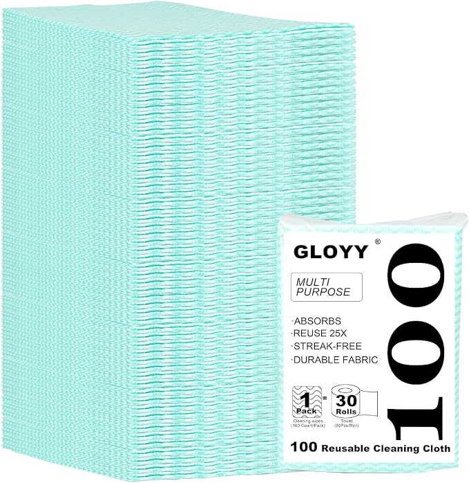 Disposable Dish Cloth and Cleaning Handi Wipes, Bathroom and Windows by GLOYY