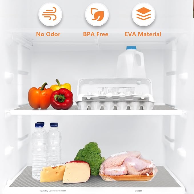 Light Gray Drawer Liners for Kitchen Cabinets Refrigerator Liners Waterproof & - Image 6