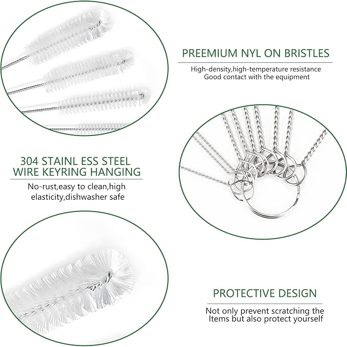 CiaraQ Bottle Cleaning Brushes, 9.8 Inch Nylon Tube Brush Set, Cleaner - Image 5