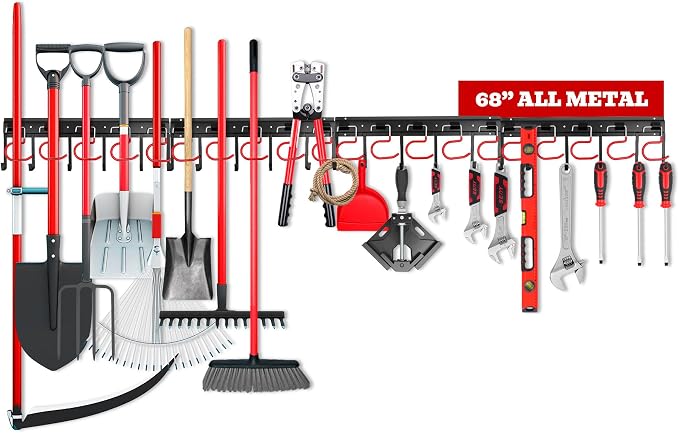 SEDY 68" All Metal Garden Tool Organizer Hooks by SEDY