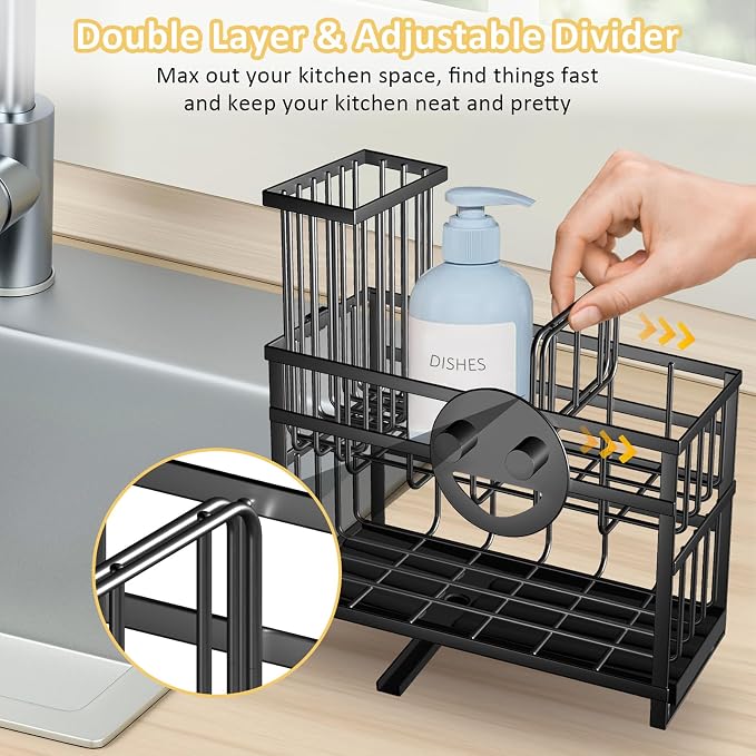 Sponge Holder for Kitchen Sink & Sink Caddy - Image 5