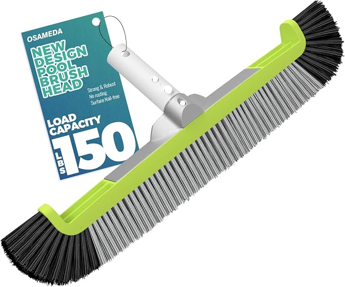 18" Pool Brush Head for Cleaning Swimming Pool Walls, Curved Ends by Unknown