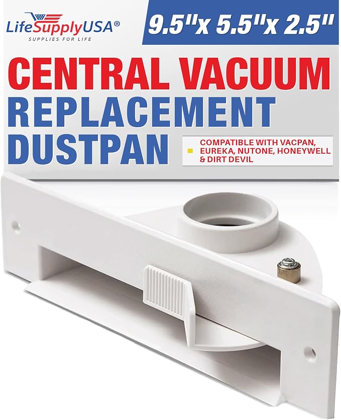LifeSupplyUSA Central Vacuum Automatic Vac Dust Pan Sweep Inlet Valve White by LifeSupplyUSA