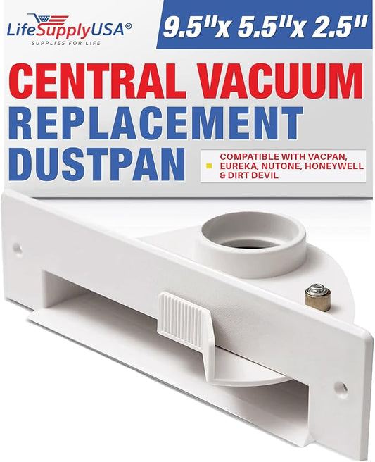 LifeSupplyUSA Central Vacuum Automatic Vac Dust Pan Sweep Inlet Valve White by LifeSupplyUSA